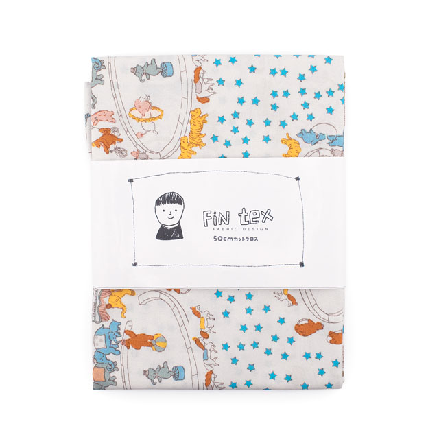 生地 FiN tex-フィンテックス- 動物たち 約140cm幅×50cmカット(OKF-025) 1WH.オフ 09Ae06_